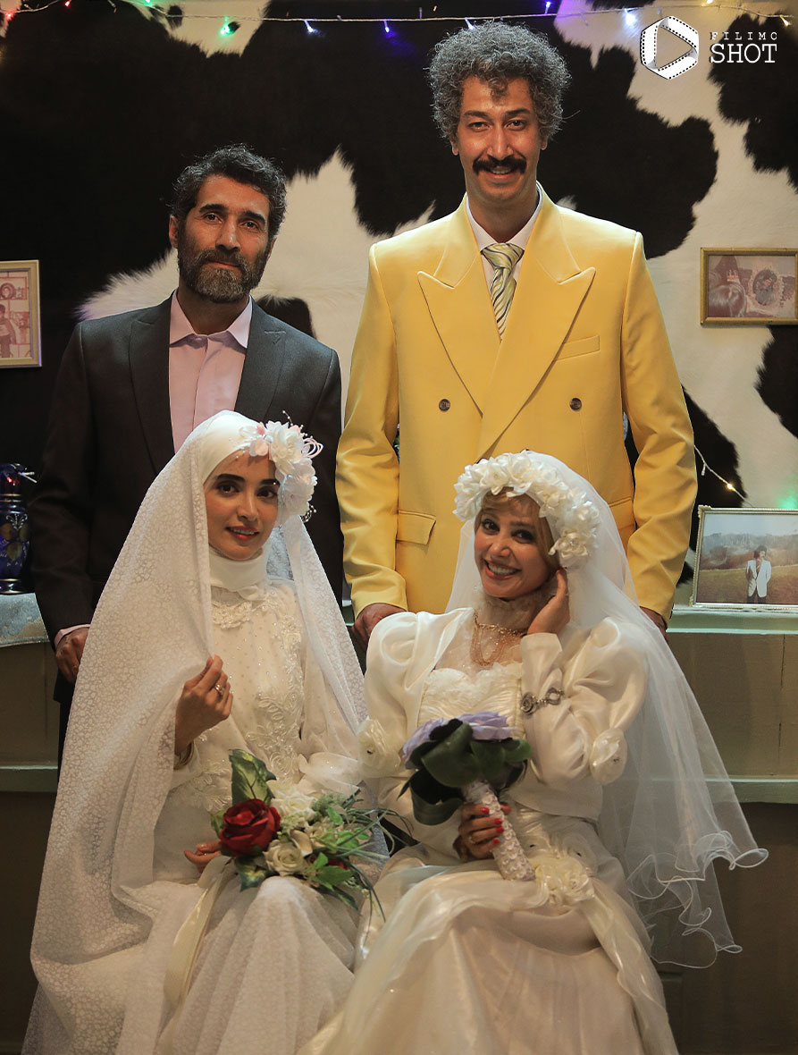 بهرام افشاری، الهه حصاری، الناز حبیبی و هادی کاظمی در فیلم فسیل