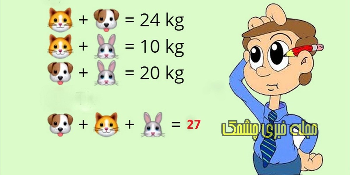 معما اعداد با ارزش عددی حیوانات